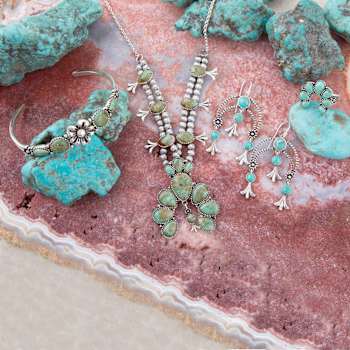 Barse Jewelry Floral Chandelier Blue Turquoise Sterling Silver Earrings