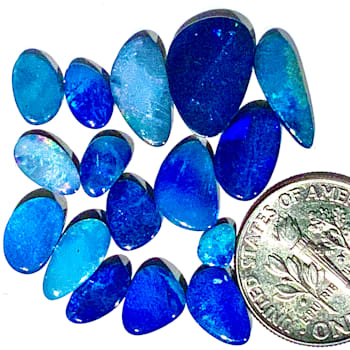 Opal on Ironstone Free-Form Doublet Set of 16 12.50ctw