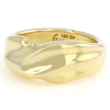 Swirl Band Ring In 18K Gold Over Bronze