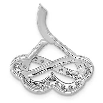 Rhodium Over 14K White Gold 1/2ct. Diamond Infinity and Heart Chain
Slide Pendant