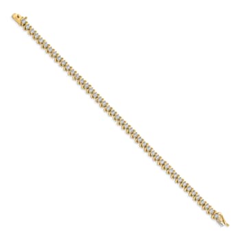 14K Yellow and White Gold Lab Grown Diamond VS/SI GH, Bracelet
