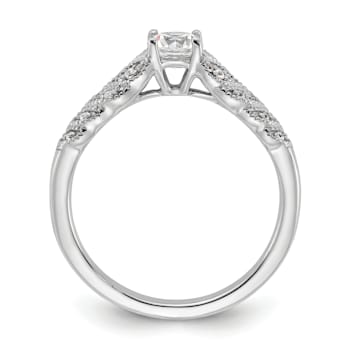 Rhodium Over 10K White Gold Lab Grown Diamond VS/SI GH, Complete
Engagement Ring 0.5ctw