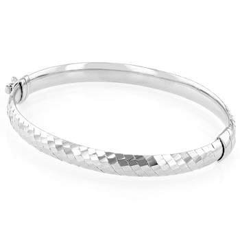Polished 7mm Tube Bangle Bracelet In Sterling Silver