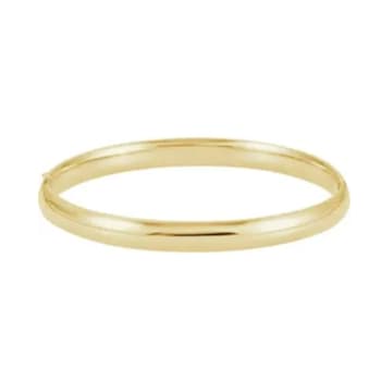 14K Yellow Gold 6.5mm Hinged Bangle Bracelet