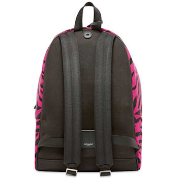 Saint Laurent Unisex Pink Zebra City Backpack