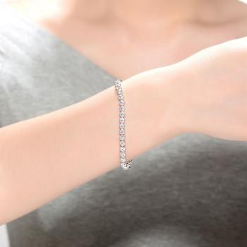 Milgrain CZ Tennis Bracelet In Sterling Silver