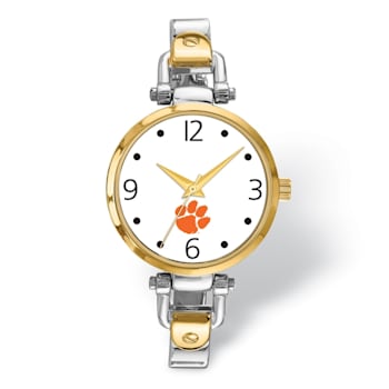 LogoArt Clemson University Elegant Ladies Two-tone Watch