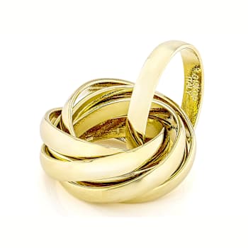 Rolling Band Ring In 18K Gold Over Bronze