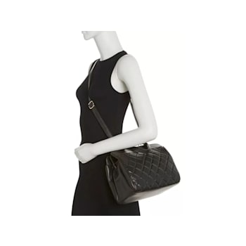 Badgley Mischka Sm Compartment Shoulder Bag w/ Detachable Strap in Black.