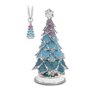 ARCTIC BLUE Christmas Tree Trinket Box