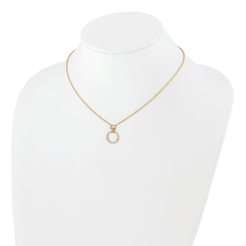 14K Yellow Gold Lab Grown Diamond SI1/SI2, G H I, 18 Inch Necklace 0.24ctw