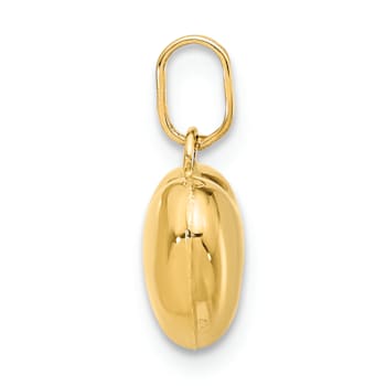 14k Yellow Gold Polished Puffed Heart Pendant