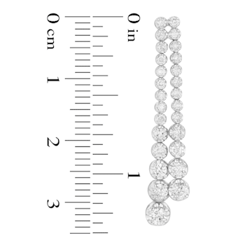 1.00 ctw diamond earrings in 14K White Gold