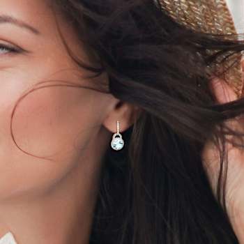 5.63ctw White Topaz and Sky Blue Topaz Earrings in Sterling Silver