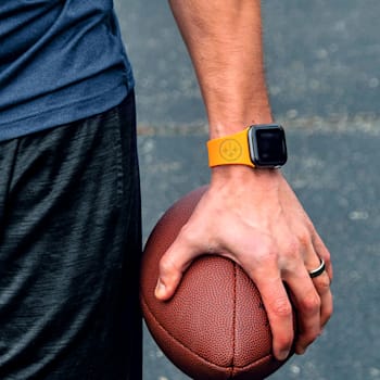 Gametime Pittsburgh Steelers Debossed Silicone Apple Watch Band (42/44mm
M/L). Watch not included.