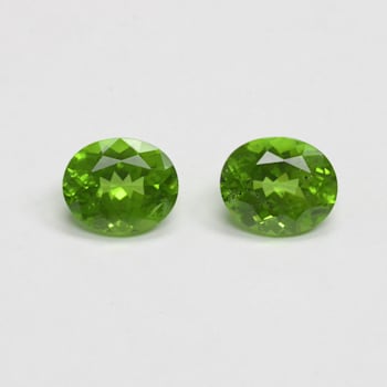 Peridot 12x10mm Oval Matched Pair 10.65ctw