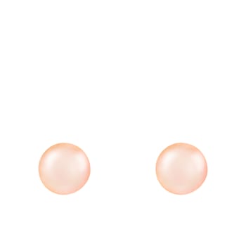 14k White Gold 9-10mm Pink Freshwater Pearl Stud Earrings
