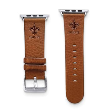 Gametime New Orleans Saints Leather Band fits Apple Watch (38/40mm S/M
Tan). Watch not included.