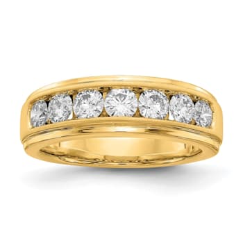 10K Yellow Gold Lab Grown Diamond, SI1/SI2, G H I, Men's Ring
