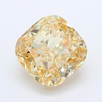 1.03ct Yellow Cushion Lab-Grown Diamond VS2 Clarity IGI Certified