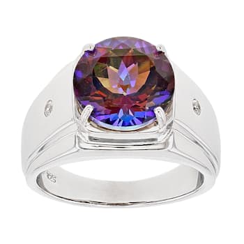 Cosmopolitan Beyond™ Topaz Rhodium Over Silver Men's Ring 5.85ctw