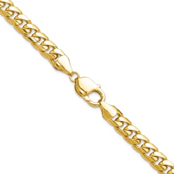 14k Yellow Gold 8mm Solid Miami Cuban 20 Inch Chain