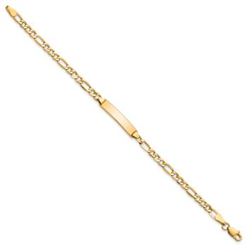 10k Yellow Gold Children's Figaro Link ID Bracelet