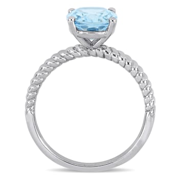2.10ctw Aquamarine 14k White Gold Ring