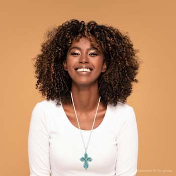 Barse Jewelry Blue Composite Turquoise Sterling Silver Cross Pendant
With Chain