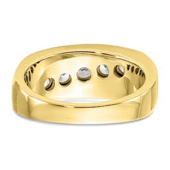 10K Yellow Gold Lab Grown Diamond SI1/SI2, G H I, Men's 5-Stone Ring