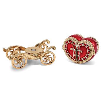 SCARLET HEART Carriage with Ring Pad Trinket Box