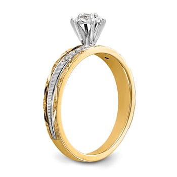 14K Yellow Gold AA Quality Engagement Ring