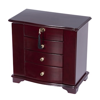 Mele and Co Waverly Locking Wooden Jewelry Box