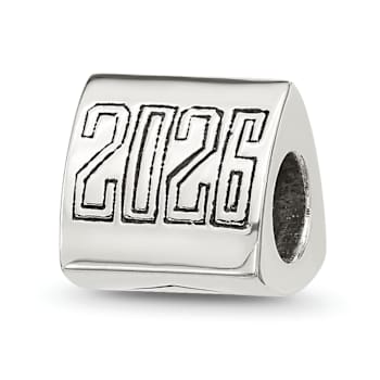 Sterling Silver Polished 2026 Graduation Bead