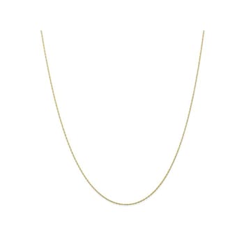10k Yellow Gold Rope Link Chain Necklace 16 inch