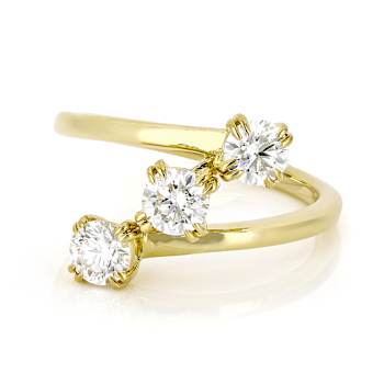 Symbolic Lab-Grown Diamond Three-Stone Ring 1ctw In 14K Gold Over
Sterling Silver