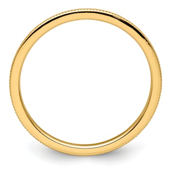 14K Yellow Gold 1.2mm Milgrain Stackable Expressions Band