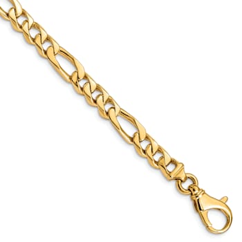14k Yellow Gold 6.5mm Hand-polished Fancy Link Bracelet