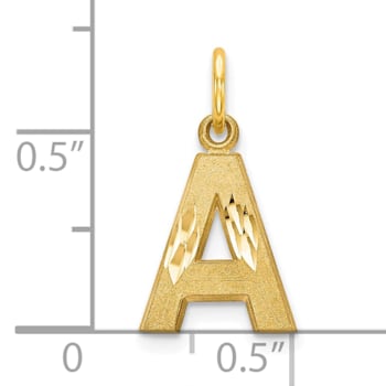 10k Yellow Gold initial A Charm