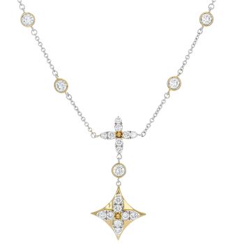 Lab-Grown Diamond Y Necklace In 14K Gold Over Sterling Silver 1.00ctw