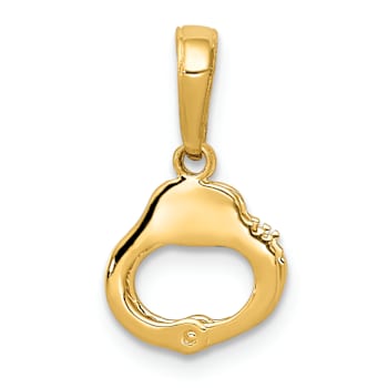 14k Yellow Gold 2-Piece Handcuffs Pendant