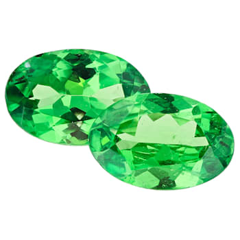 Tsavorite Matched Pair 6x4mm ovals 0.80ctw