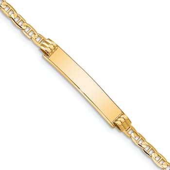 14k Yellow Gold Mariner Link ID Bracelet