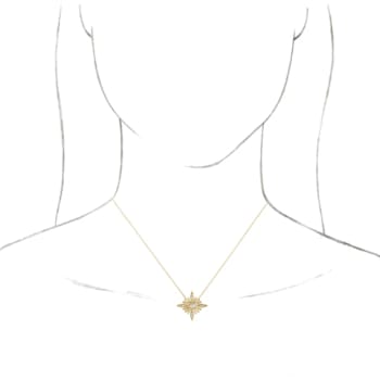 14K Yellow Gold Oval Cabochon Ethiopian Opal and Round Diamond Celestial Necklace.