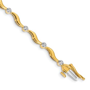 14k Yellow Gold and 14k White Gold with Rhodium over 14k Yellow Gold
Diamond Bracelet