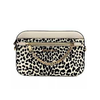 Michael Kors Jet Set East West Zip Chain Crossbody Handbag in Cream Multi