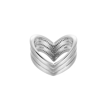 White Cubic Zirconia Platineve Band Ring 0.68ctw