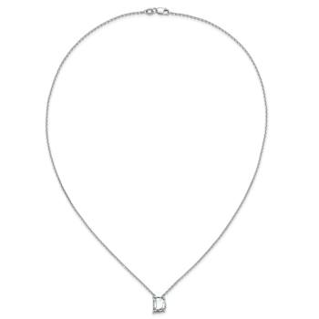 White Lab-Grown White Diamond F VS 14K White Gold "D" Initial
Necklace 2.80ct