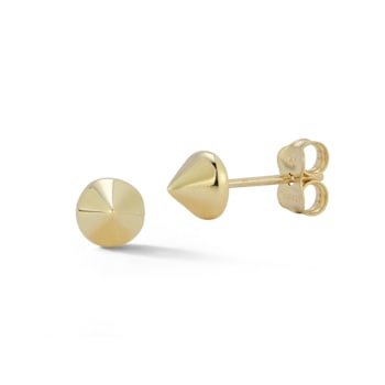 Bellissima Gold 14K Yellow Gold Pointed Cone Studs