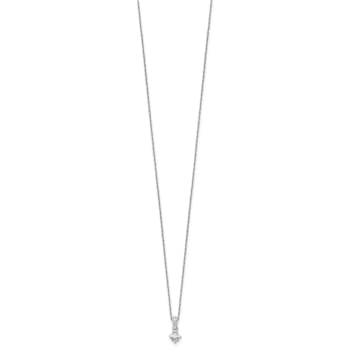 Rhodium Over 14K White Gold Lab Grown Diamond SI1/SI2, G H I, Pendant 18
Inch Necklace 0.34ctw